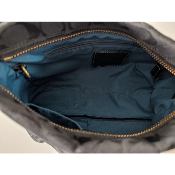 Coach Madison Op Art Sateen Maggie Shoulder Bag in Grey with Snake Skin 17689 - Picture 7 of 7